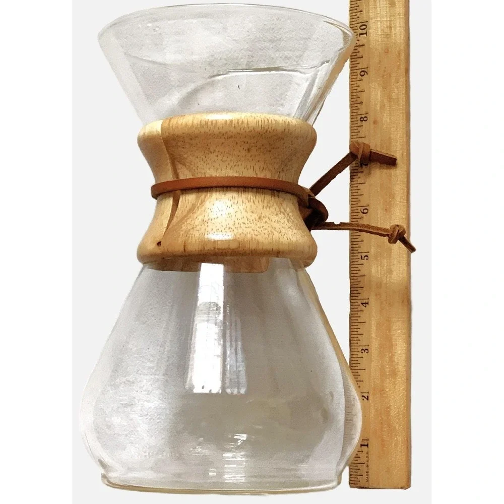 Vintage Chemex Hourglass Pour Over Glass Coffee Maker 8 Cup Pyrex Exc Condition
